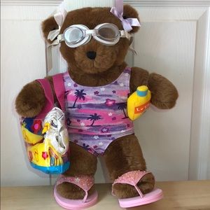Build A Bear with Swimsuit and Beach Accessories